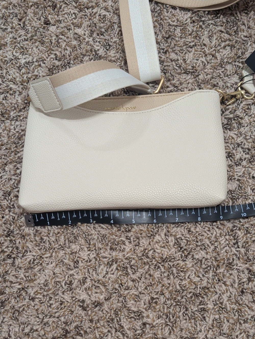Nanette Lepore tan beige crossbody bag purse - Picture 8 of 10